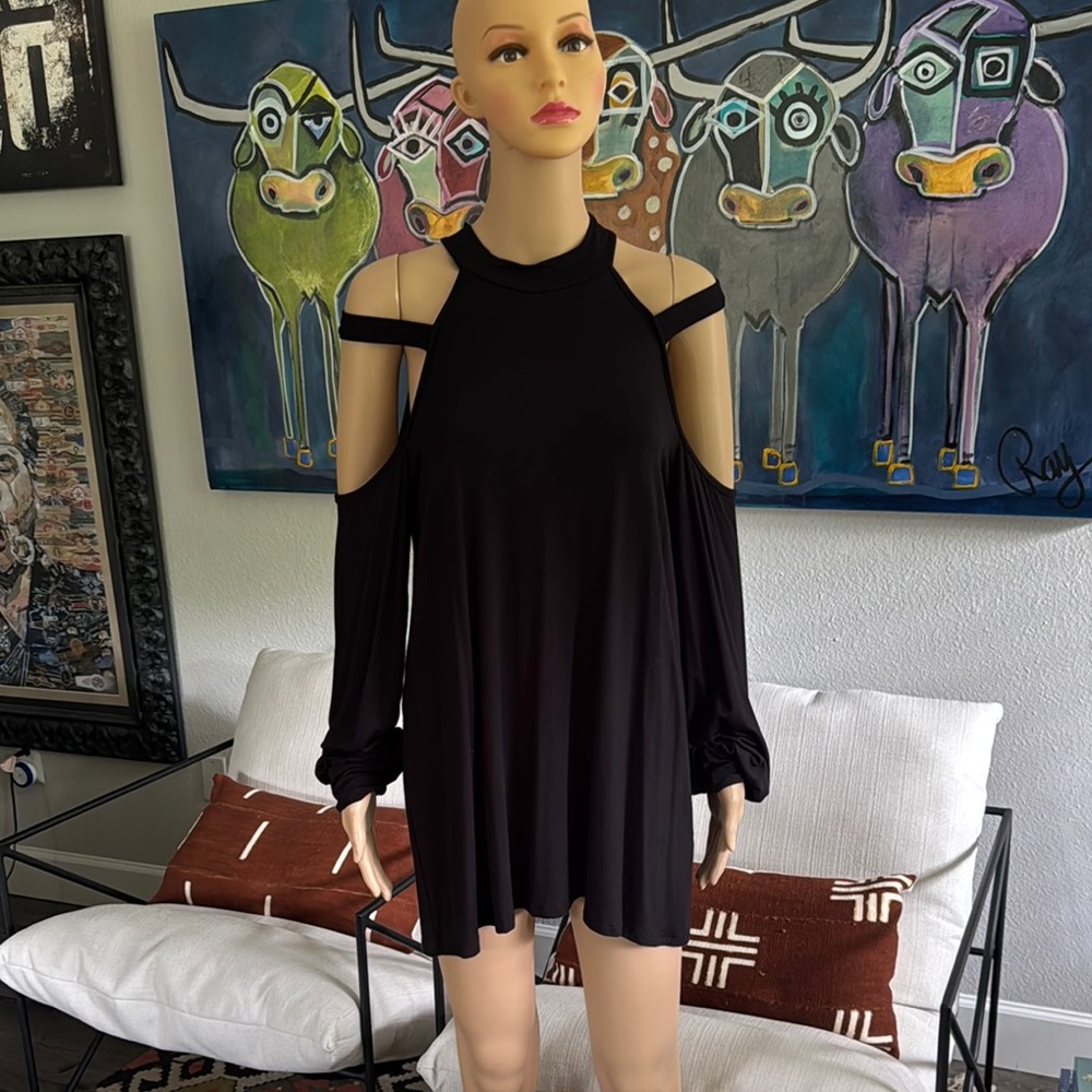 Magic Fit Black  Cold Shoulder top/dress.